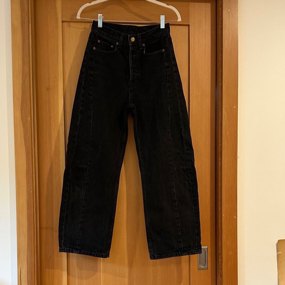 B SIDES Black Wide Leg Jeans